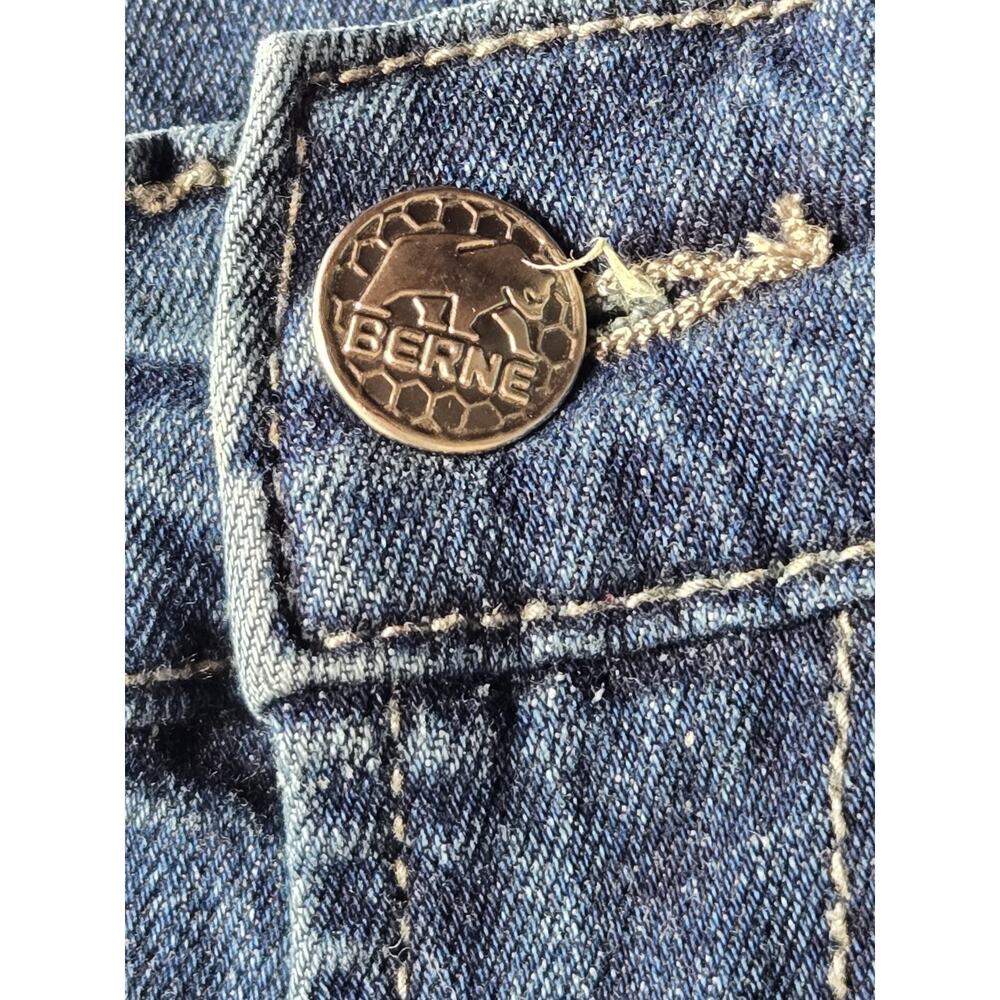 Original Berne Men's Work Jeans Blue Denim Straight Leg Whiskered 32x32.5 - Picture 4 of 15